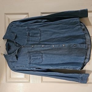 Women's Express long sleeve chambray shirt